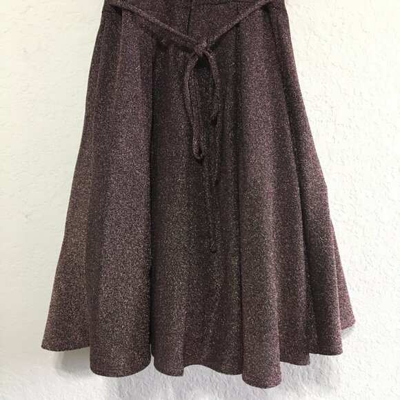 Good Girl USA Puff Skirt Party Dress Youth 14  fit and flare Burgundy Glitter - Picture 7 of 15